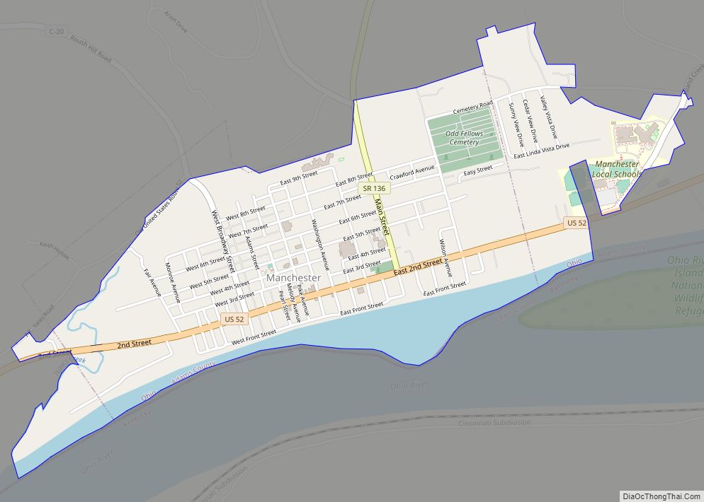 Map of Manchester village, Ohio
