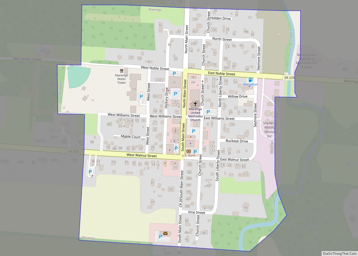 Map of Marengo village, Ohio