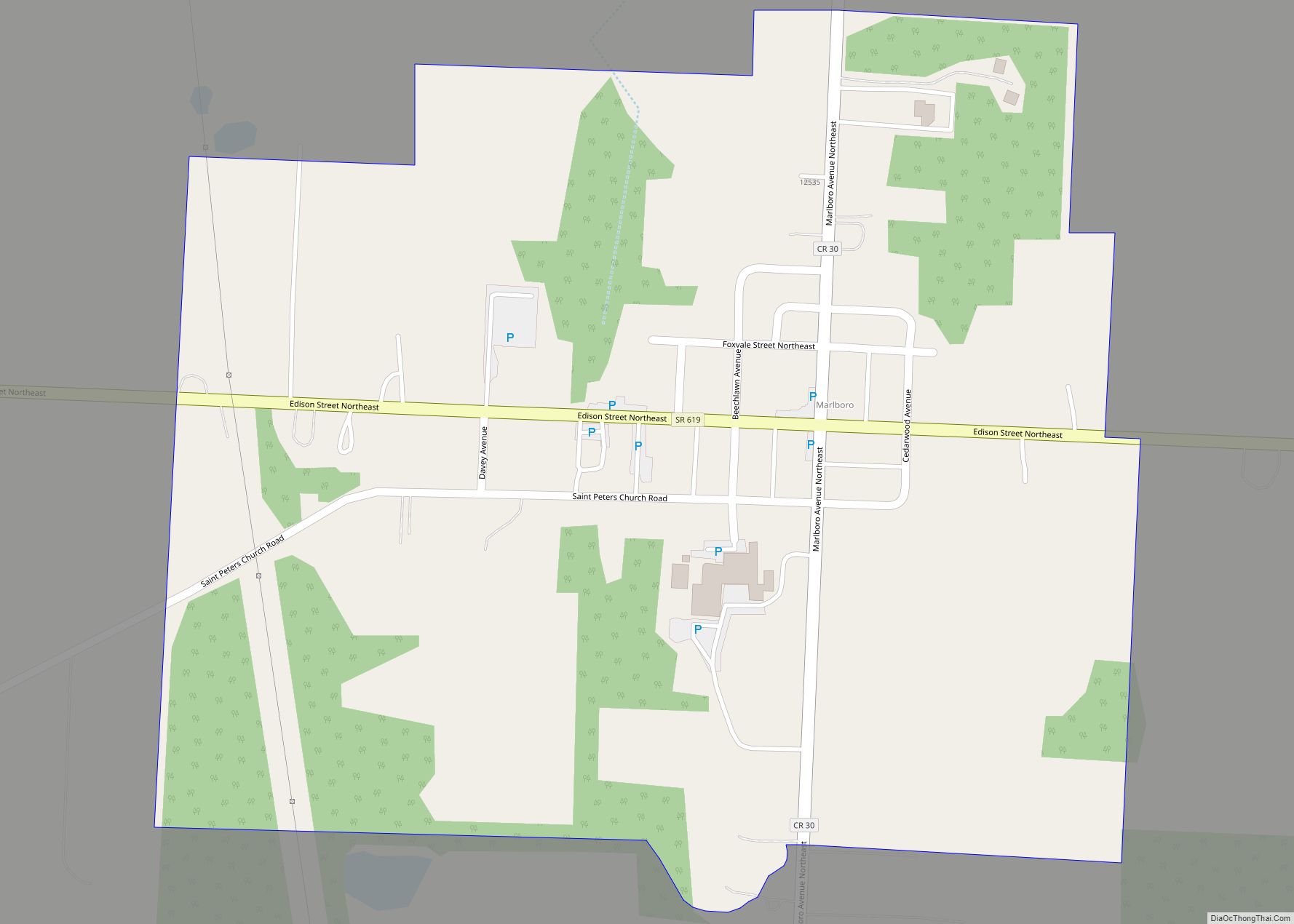 Map of Marlboro CDP, Ohio