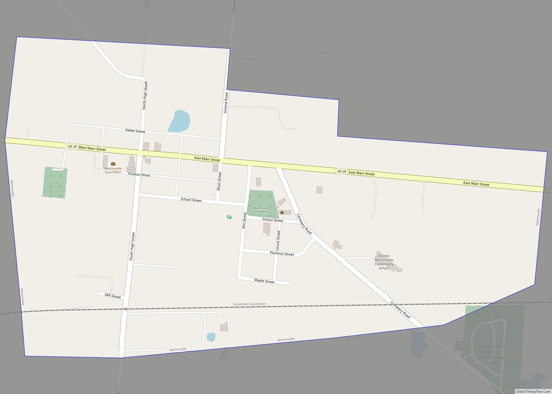 Map of Martinsville village, Ohio