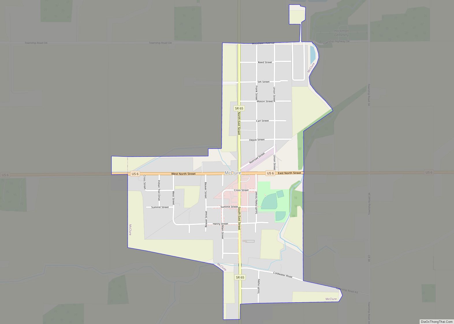 Map of McClure village, Ohio