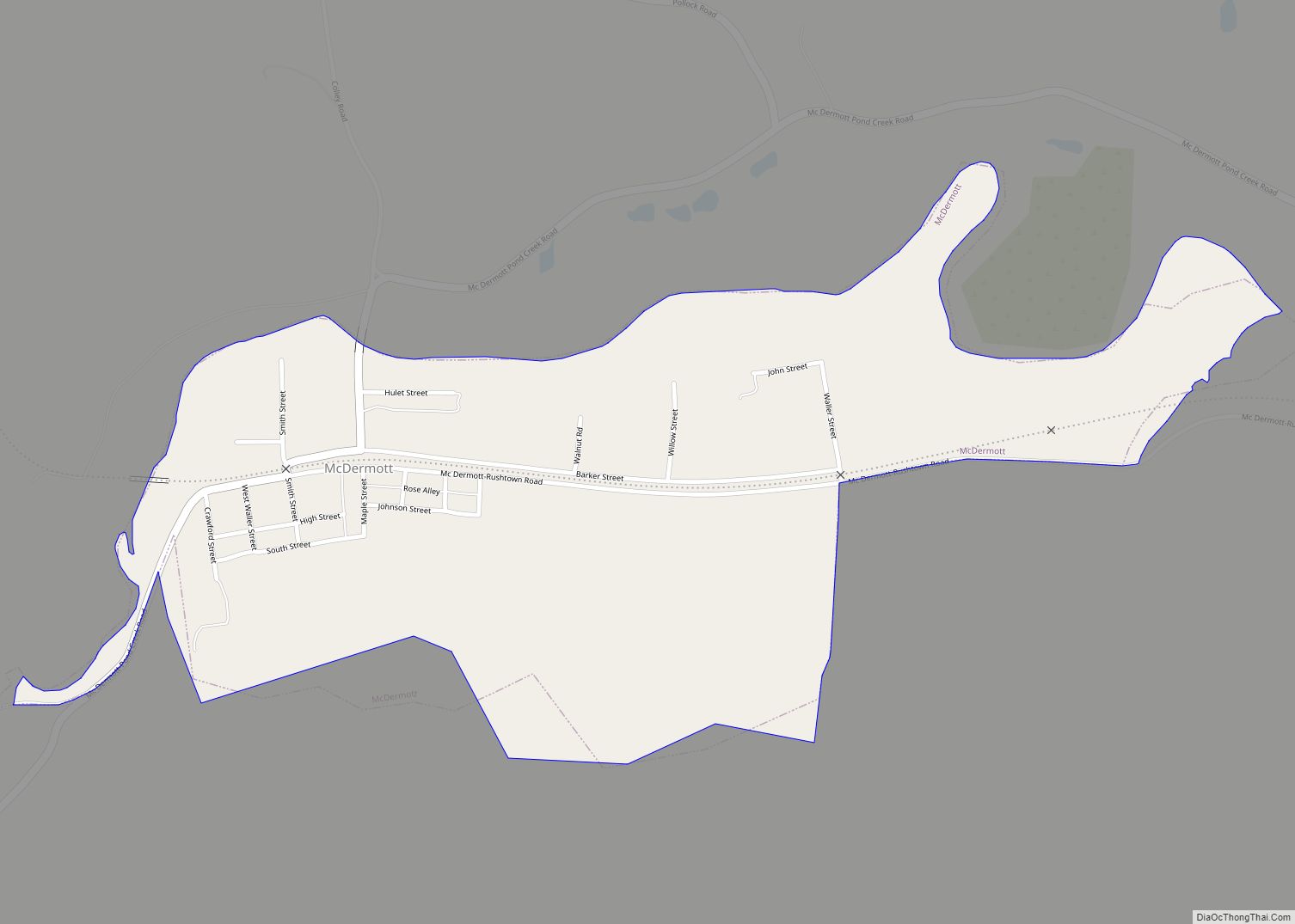 Map of McDermott CDP
