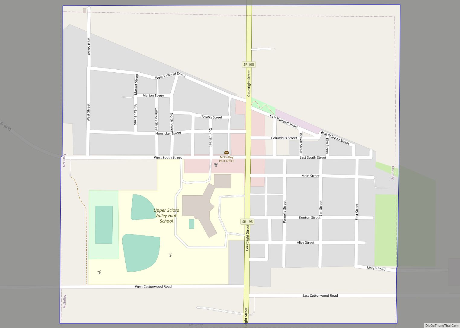 Map of McGuffey village