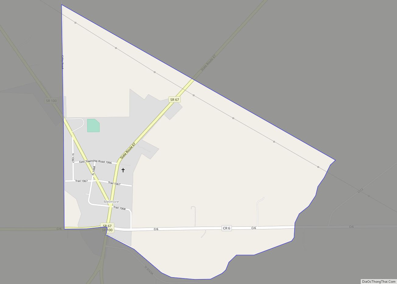 Map of Melmore CDP