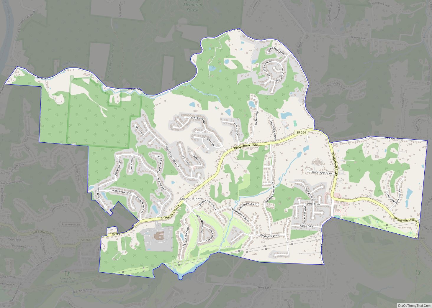 Map of Miami Heights CDP