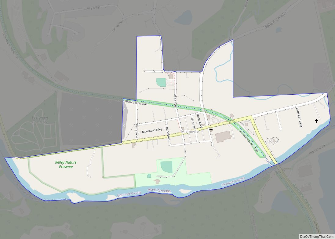 Map of Miamiville CDP