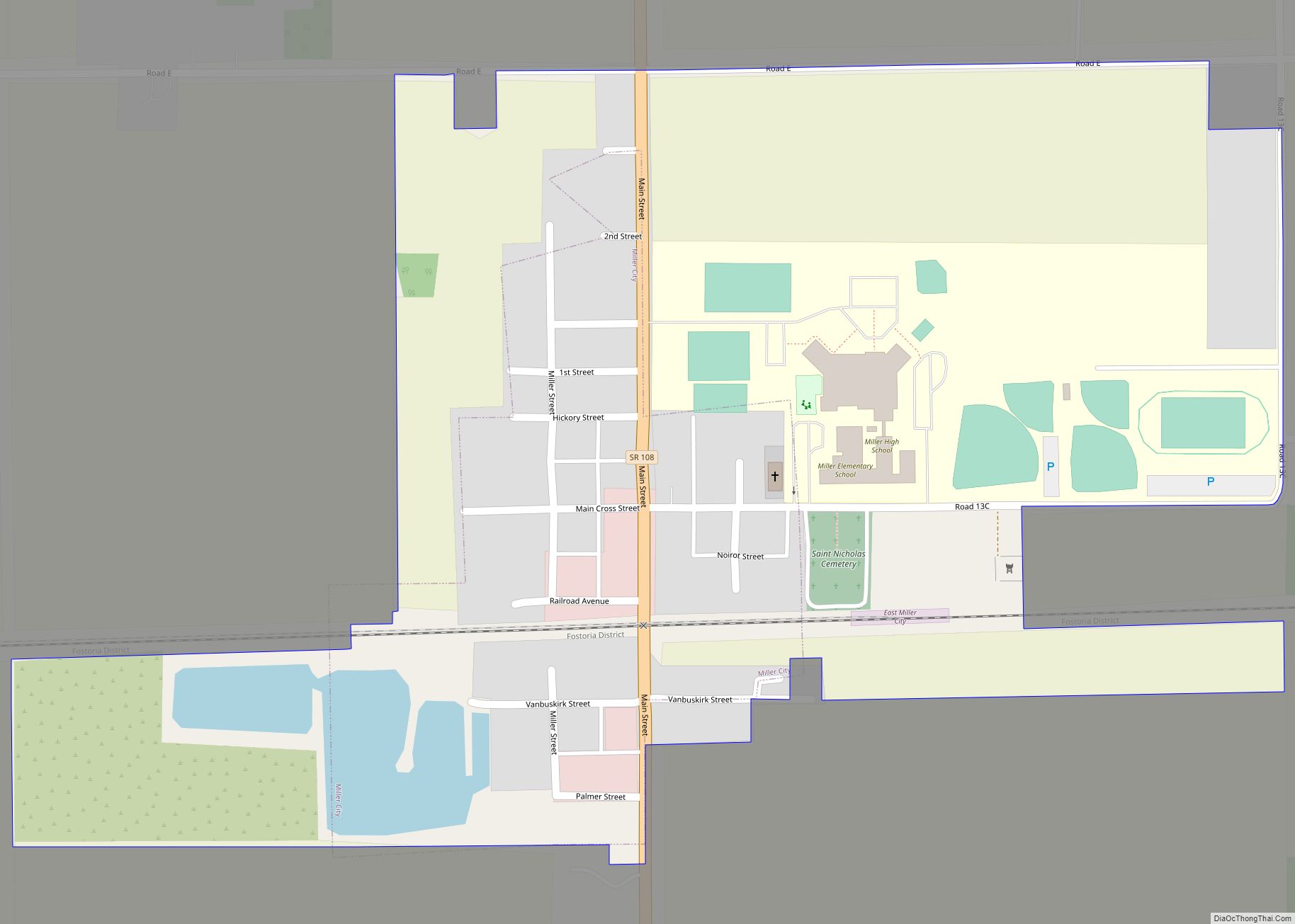 Map of Miller City village
