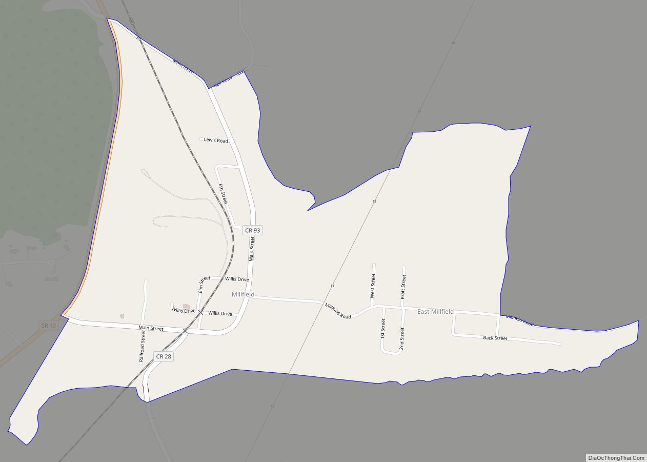 Map of Millfield CDP