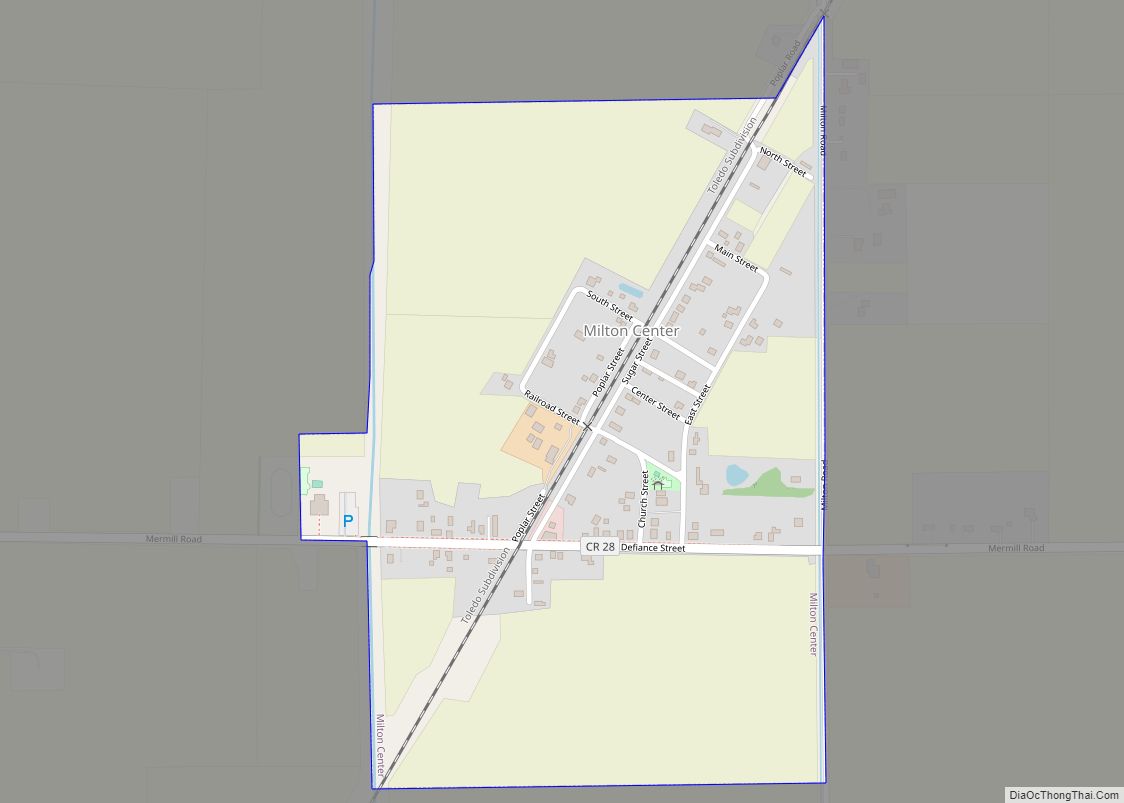 Map of Milton Center village