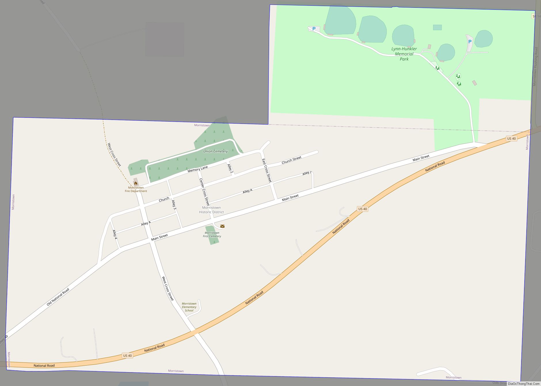 Map of Morristown village, Ohio