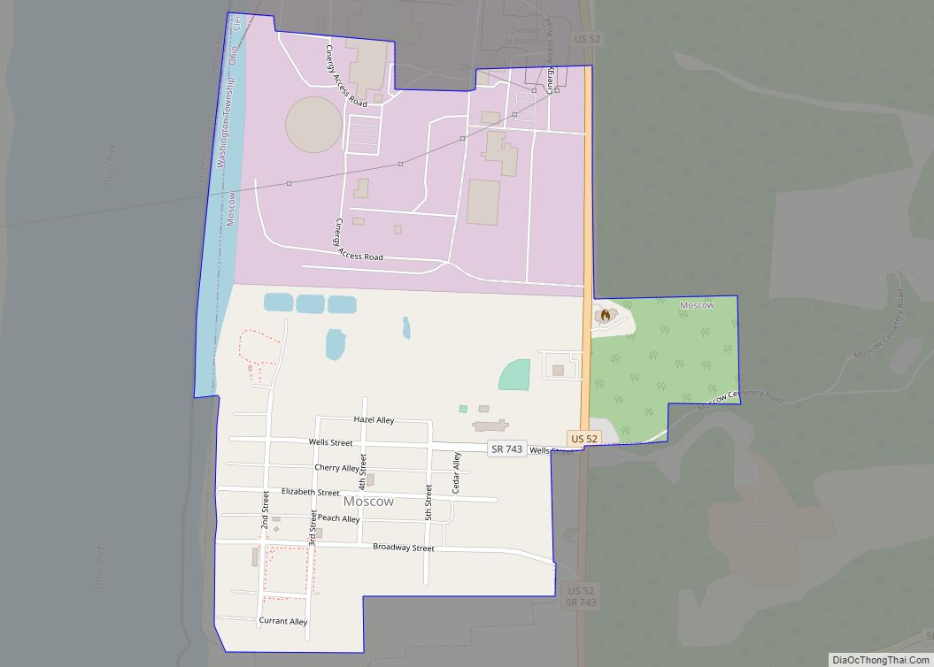 Map of Moscow village, Ohio