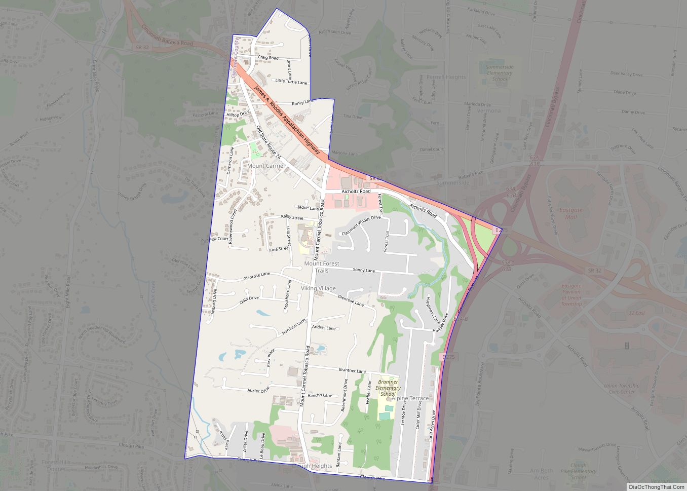 Map of Mount Carmel CDP, Ohio