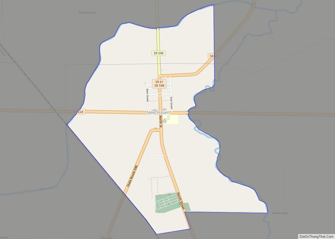 Map of New Haven CDP, Ohio