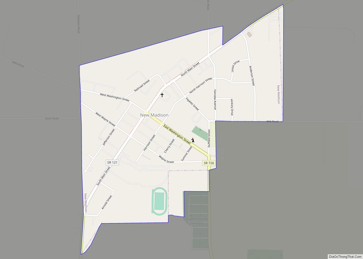 Map of New Madison village
