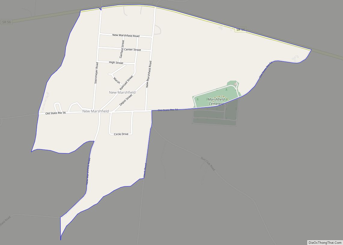 Map of New Marshfield CDP