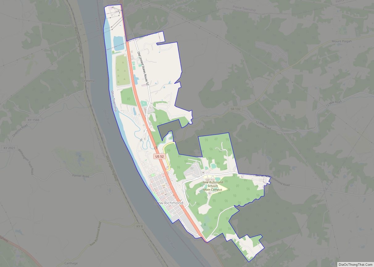 Map of New Richmond village, Ohio