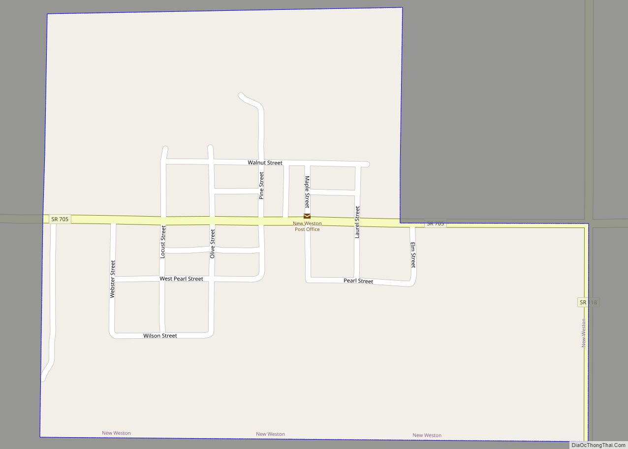 Map of New Weston village
