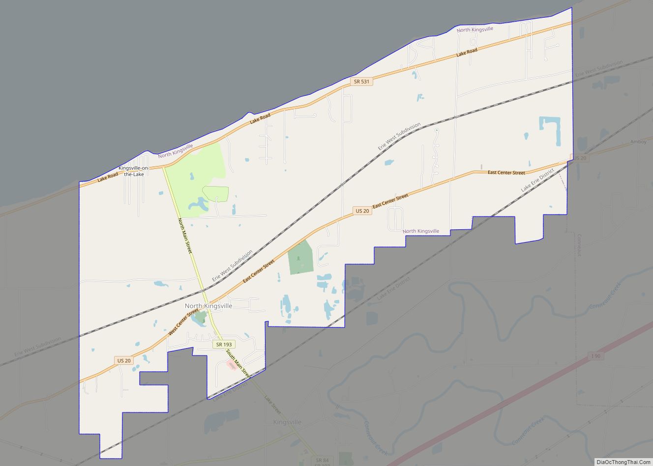 Map of North Kingsville village