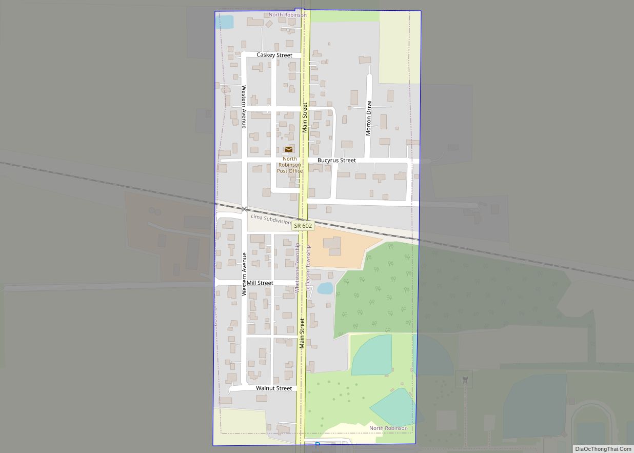 Map of North Robinson village