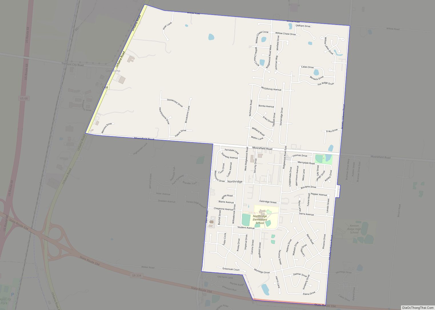 Map of Northridge CDP