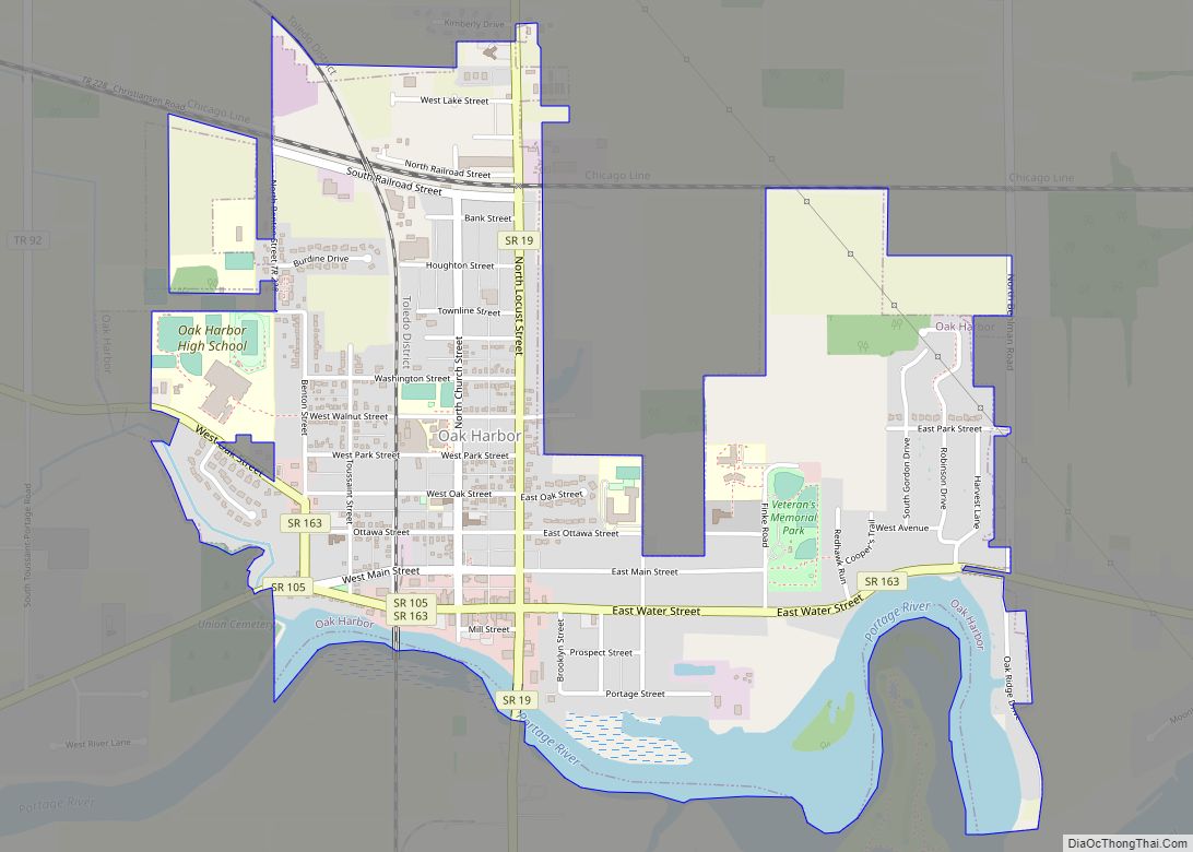 Map of Oak Harbor village