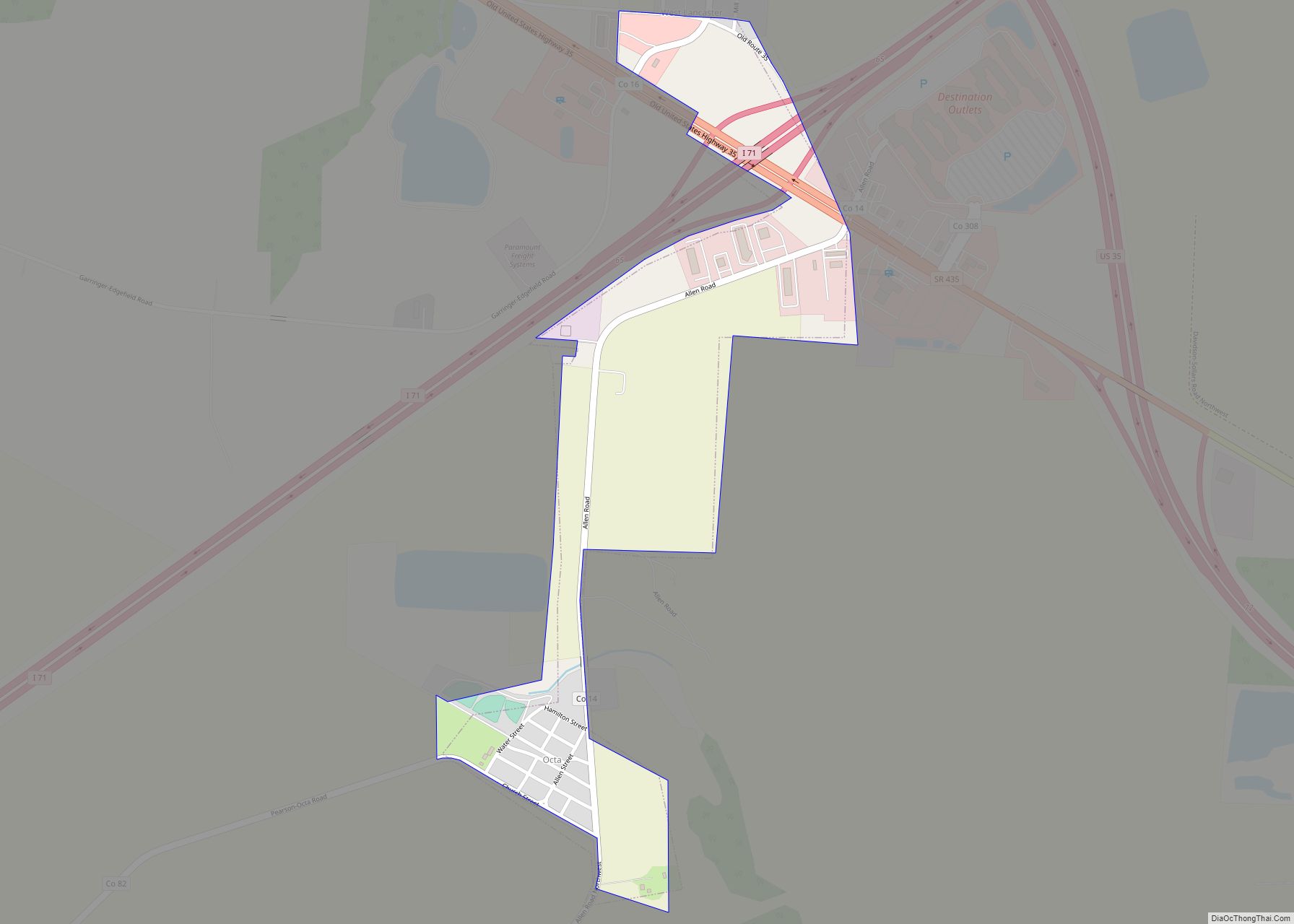 Map of Octa village