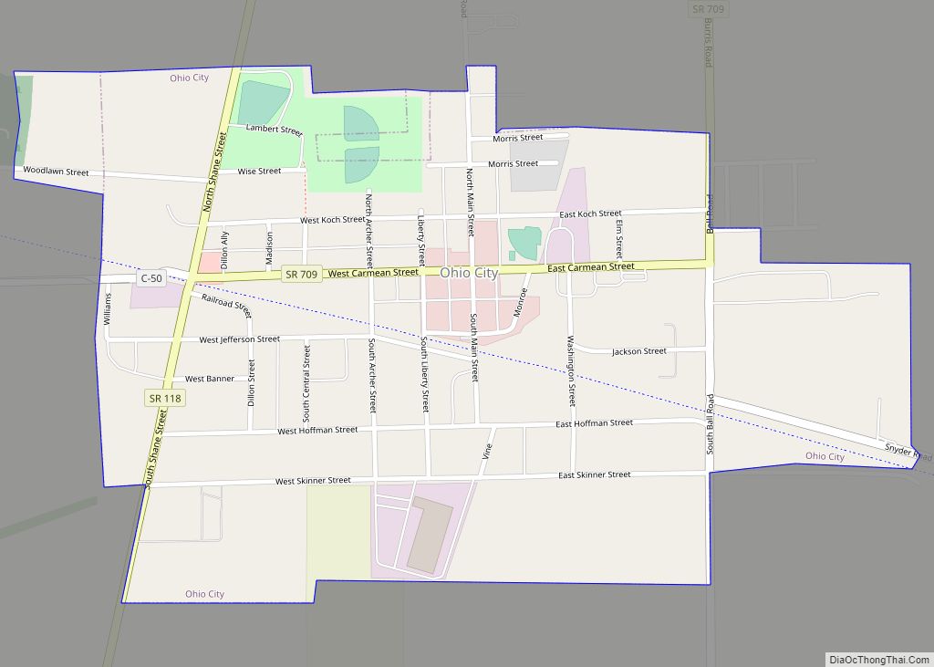 Map of Ohio City village