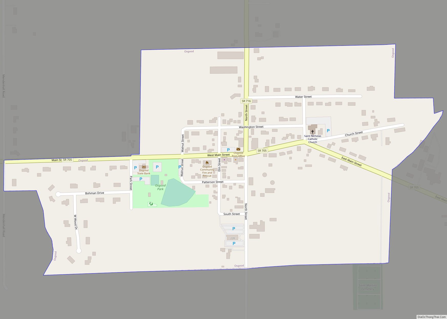 Map of Osgood village, Ohio