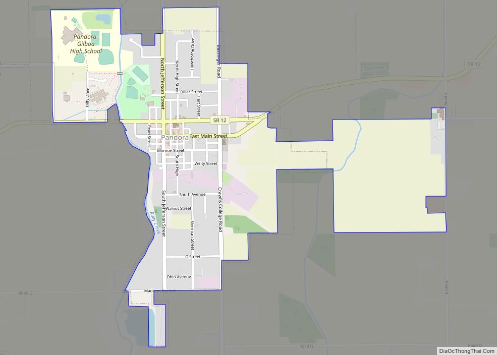 Map of Pandora village