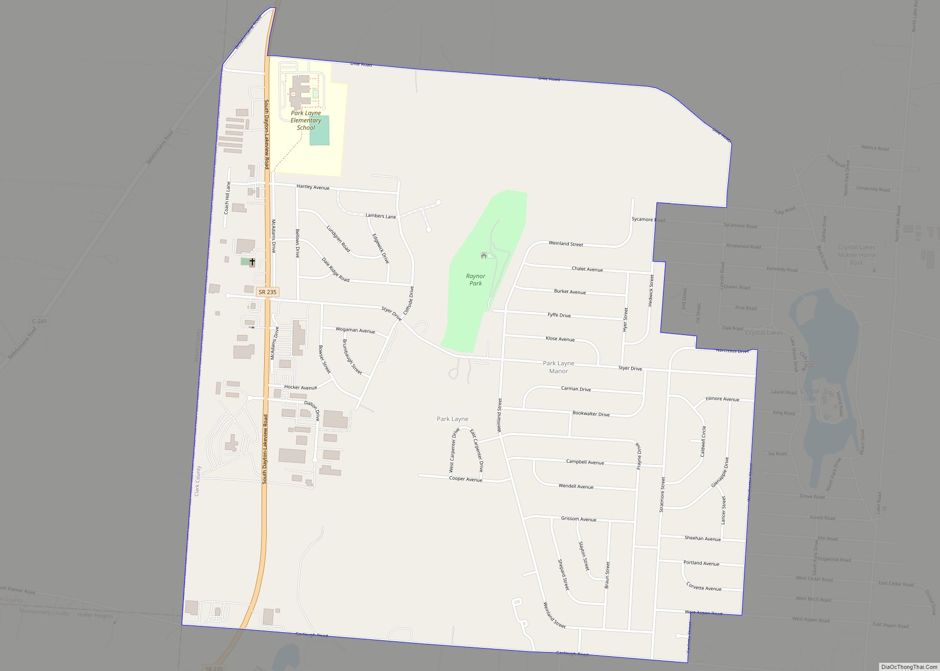 Map of Park Layne CDP