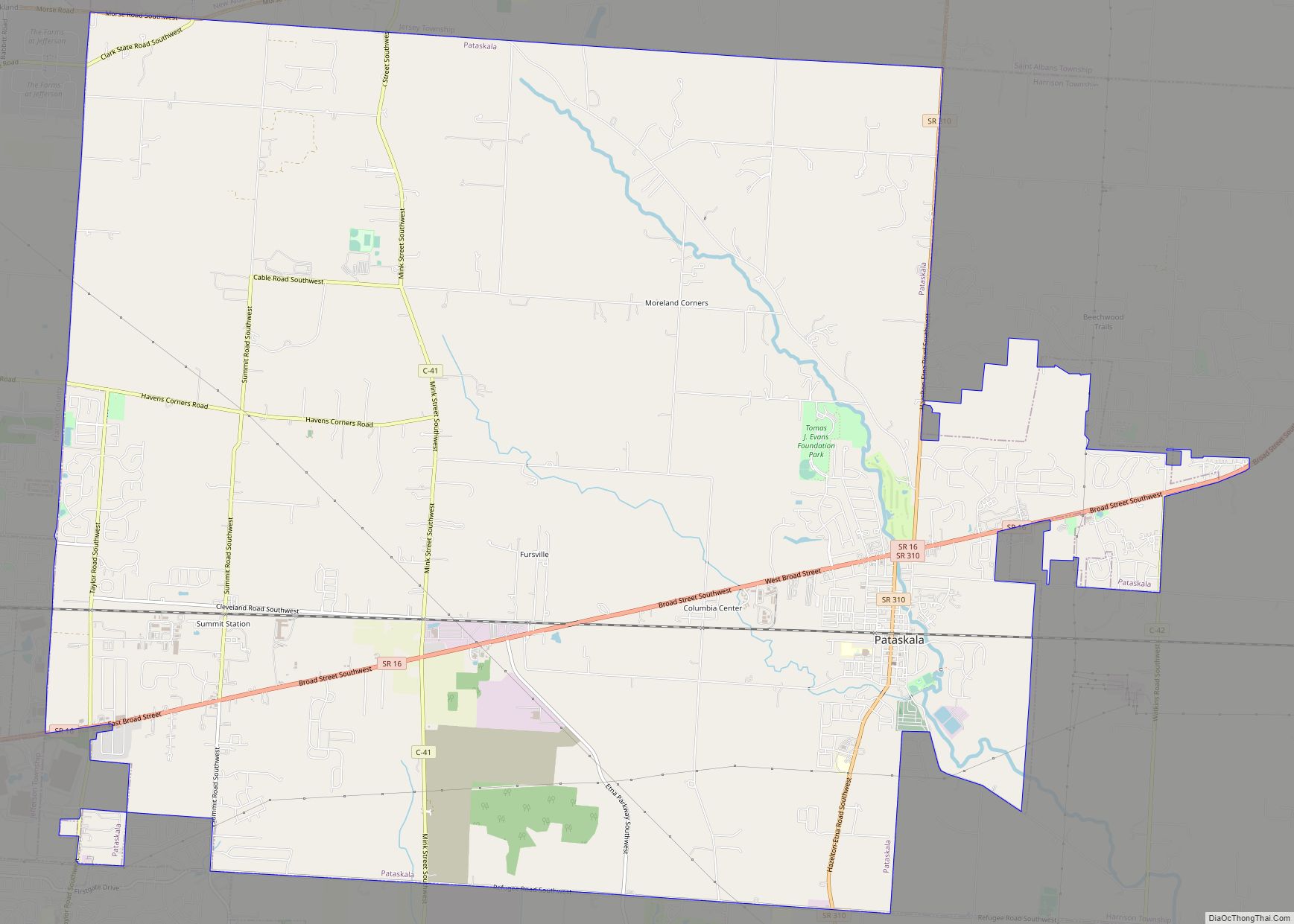 Map of Pataskala city