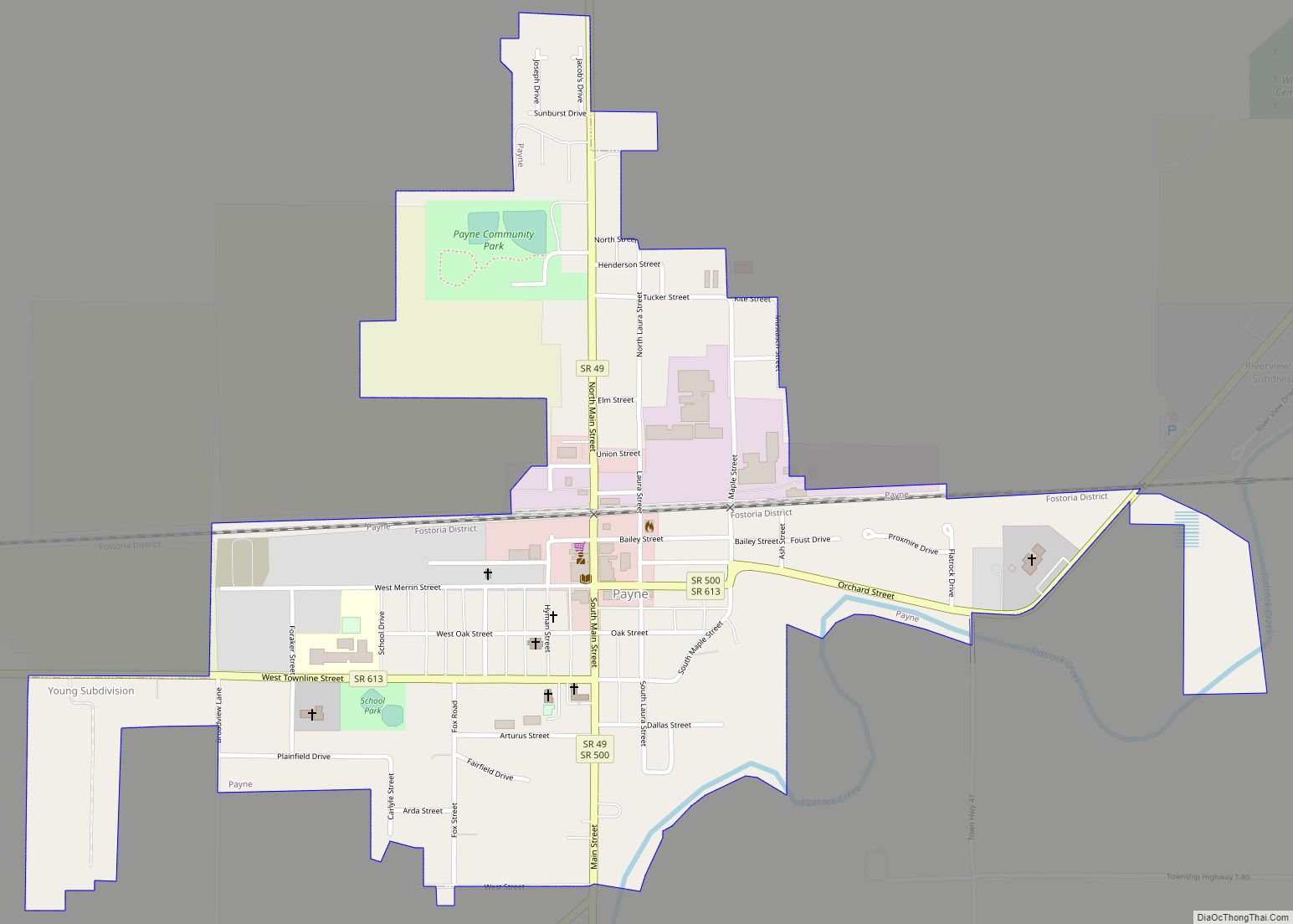 Map of Payne village