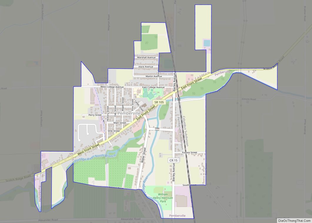 Map of Pemberville village
