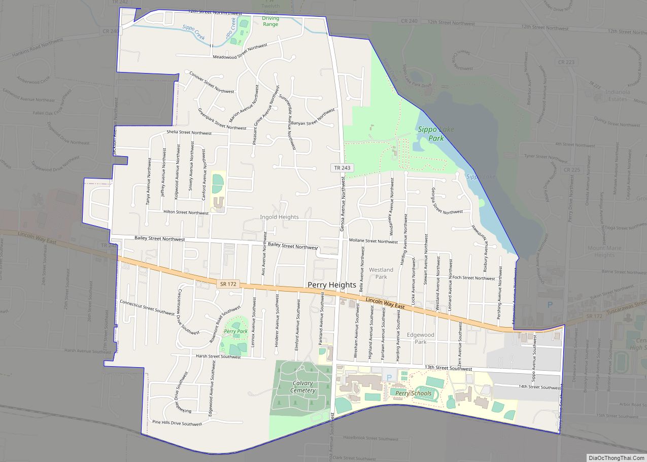 Map of Perry Heights CDP