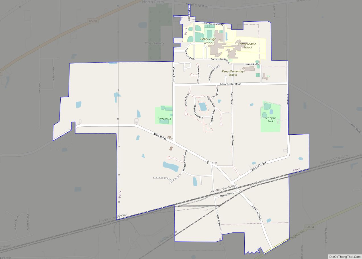 Map of Perry village, Ohio