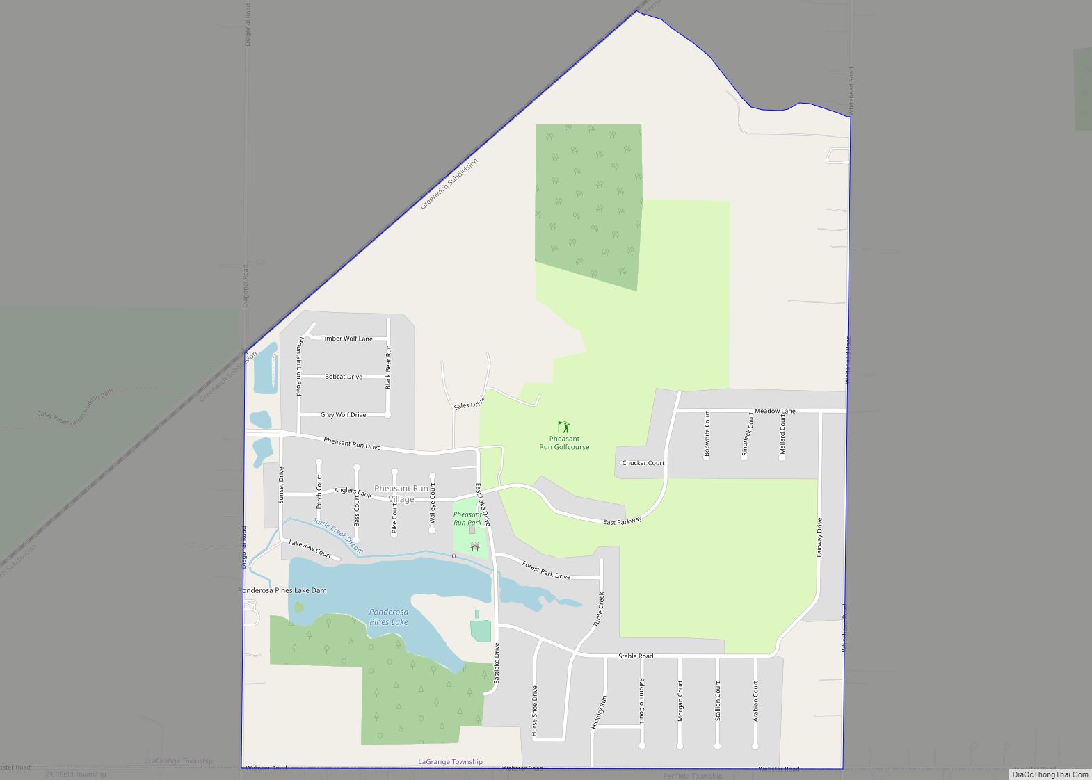Map of Pheasant Run CDP