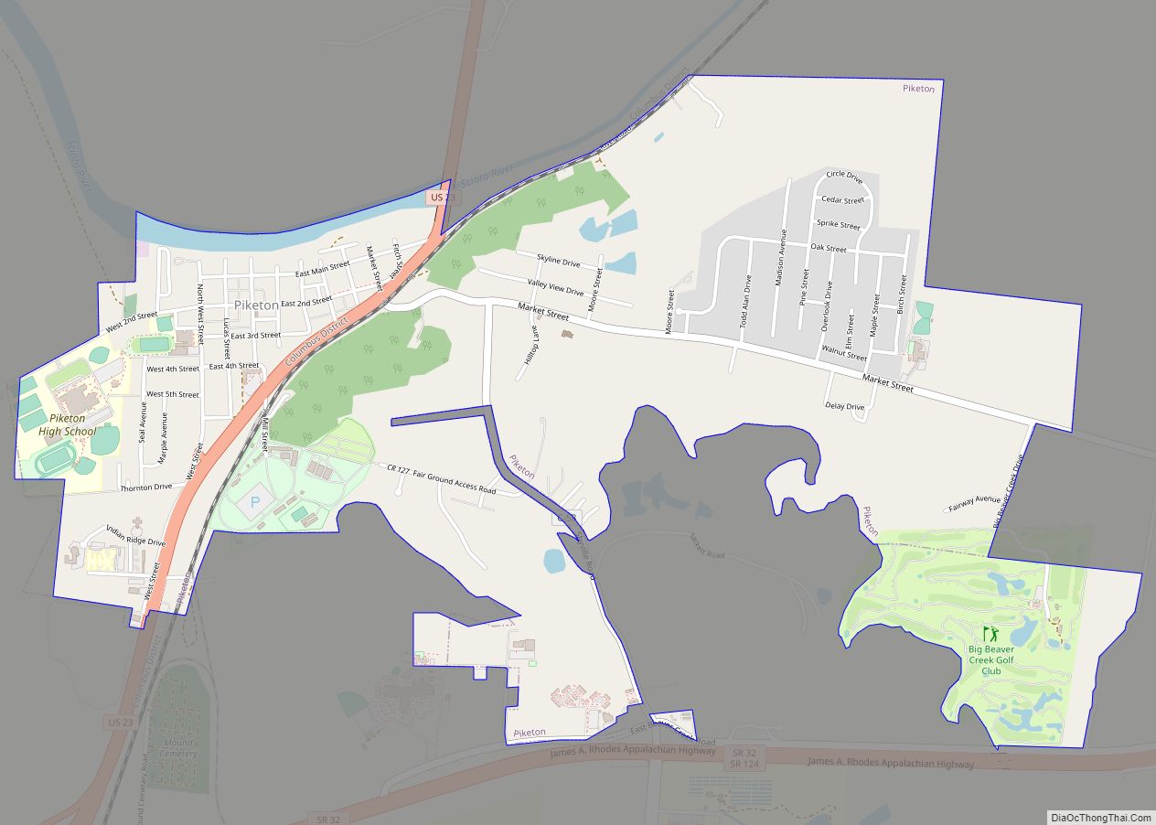 Map of Piketon village