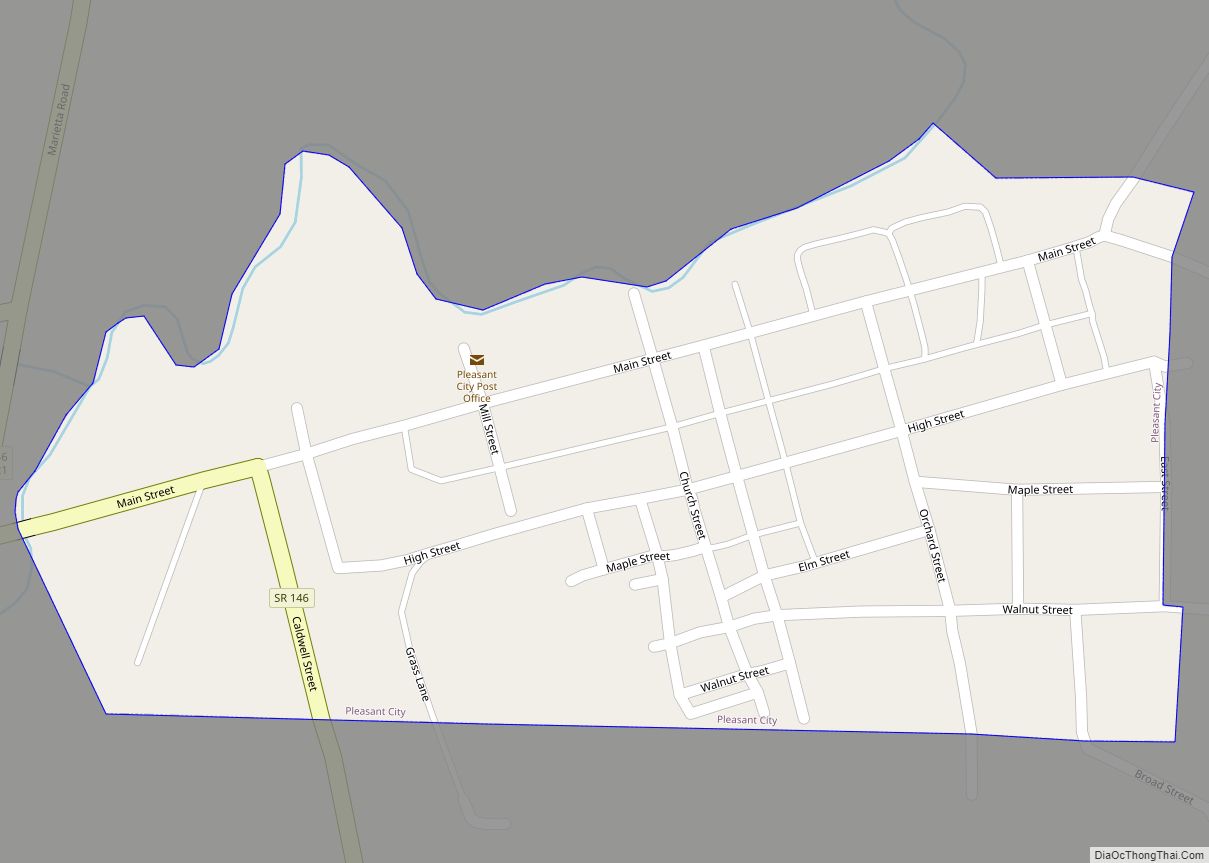 Map of Pleasant City village