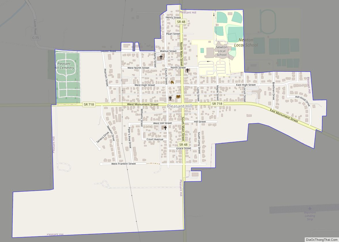 Map of Pleasant Hill village, Ohio