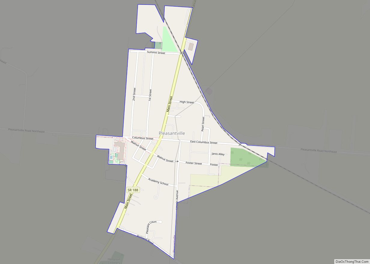 Map of Pleasantville village, Ohio