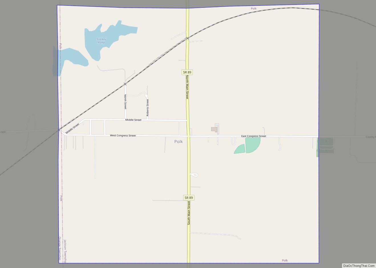 Map of Polk village, Ohio