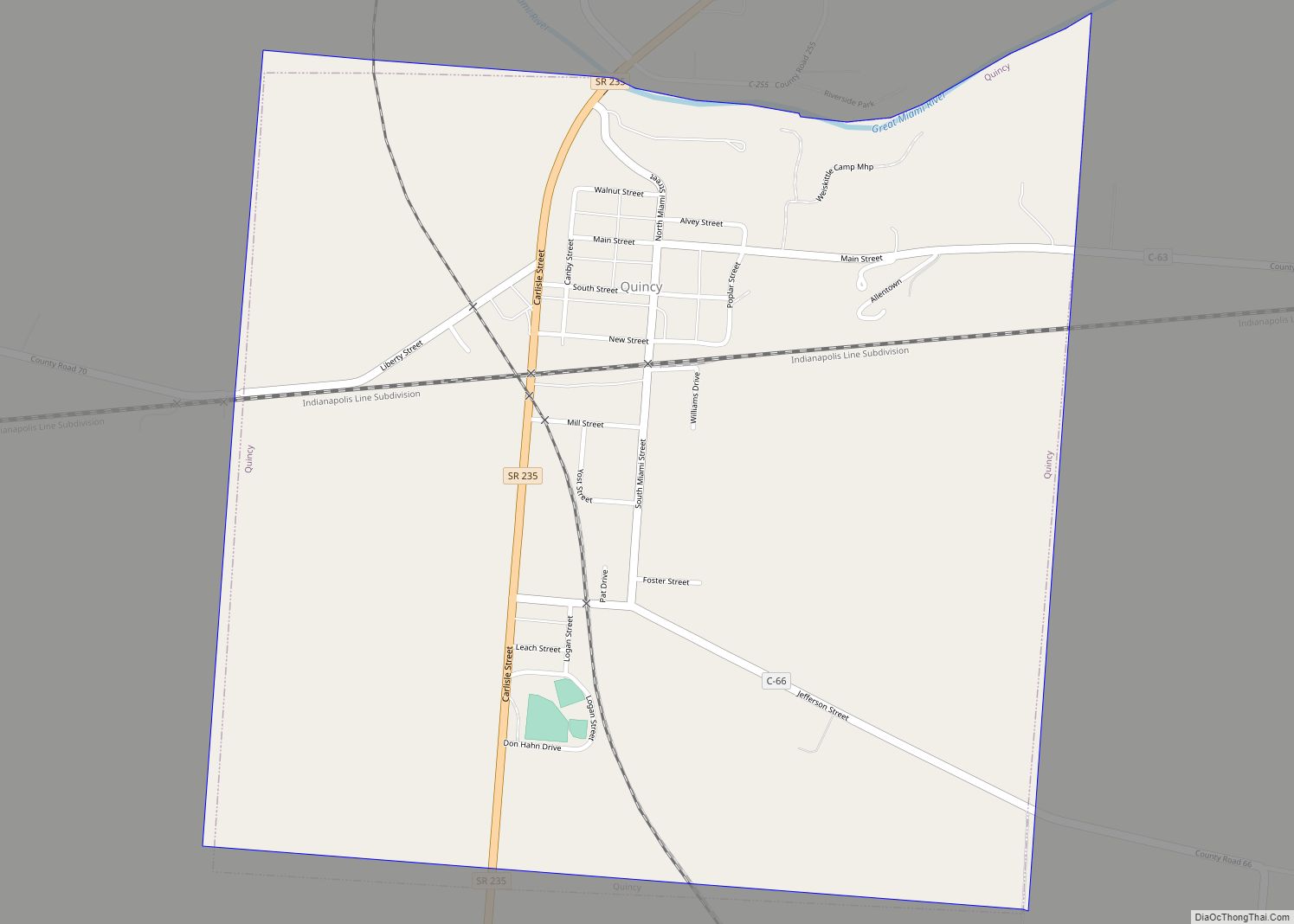 Map of Quincy village, Ohio