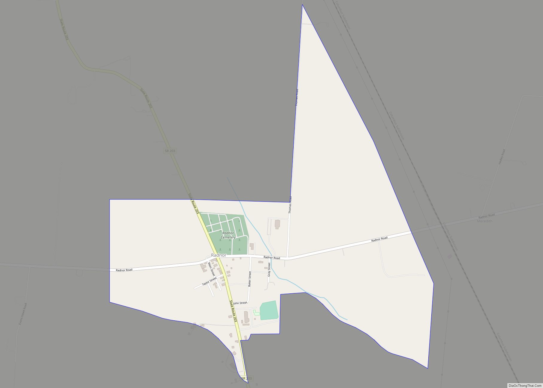 Map of Radnor CDP