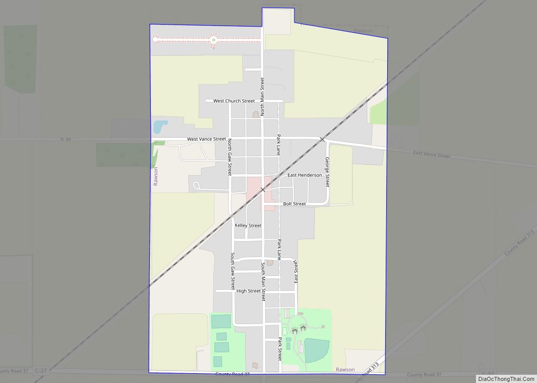 Map of Rawson village