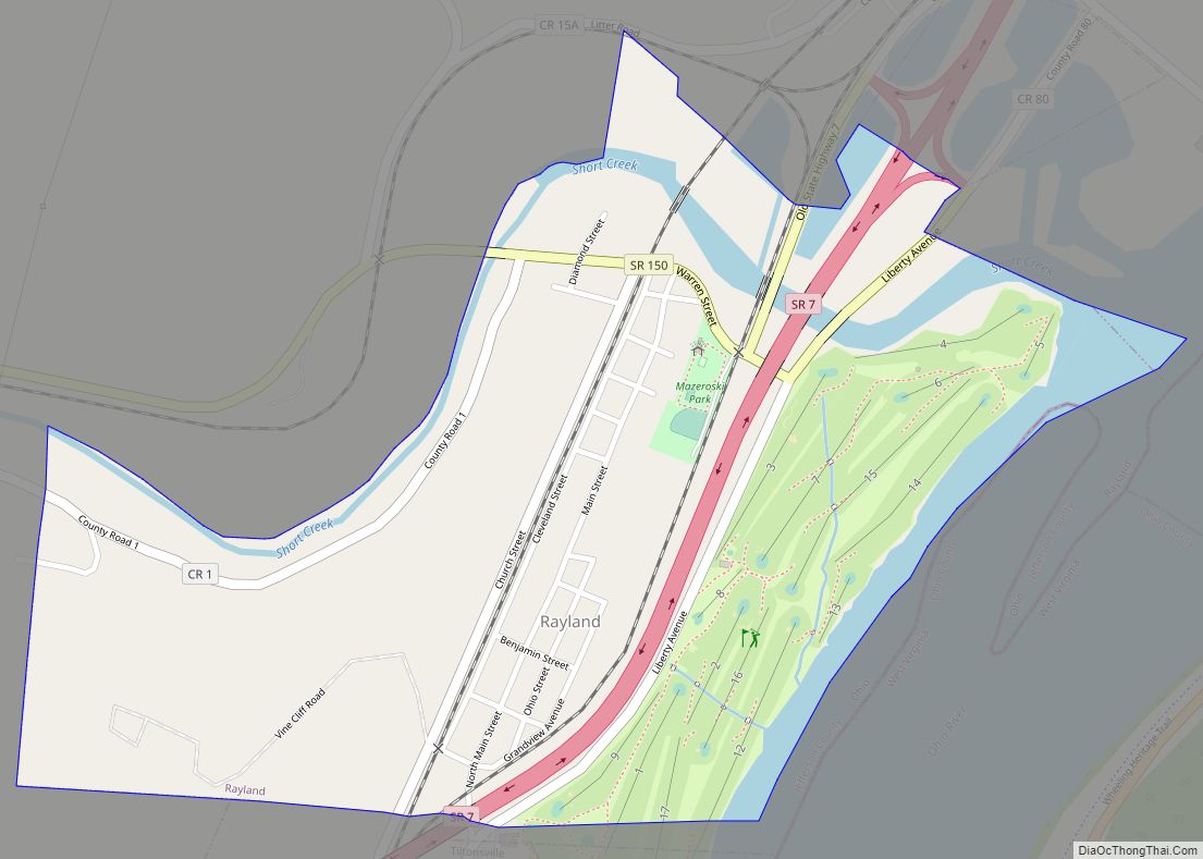 Map of Rayland village