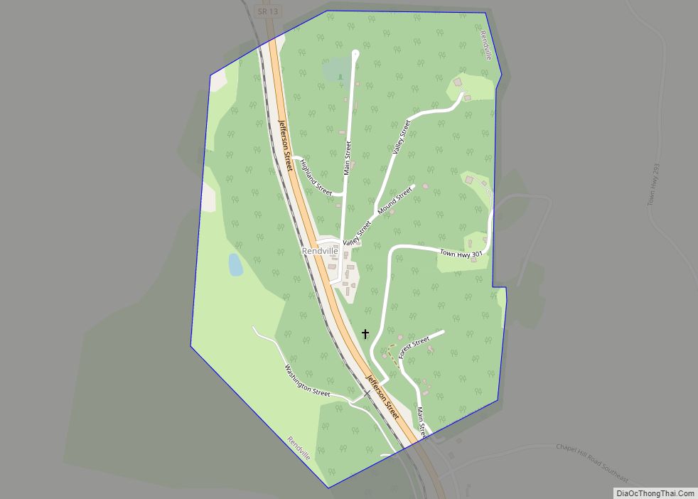 Map of Rendville village