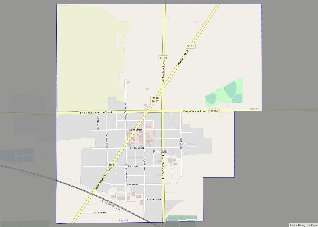 Map of Republic village, Ohio