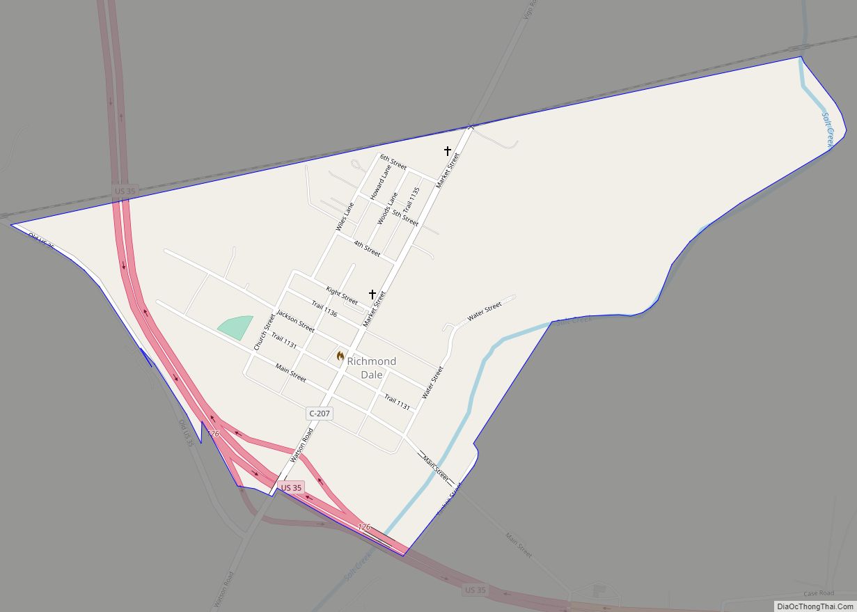 Map of Richmond Dale CDP