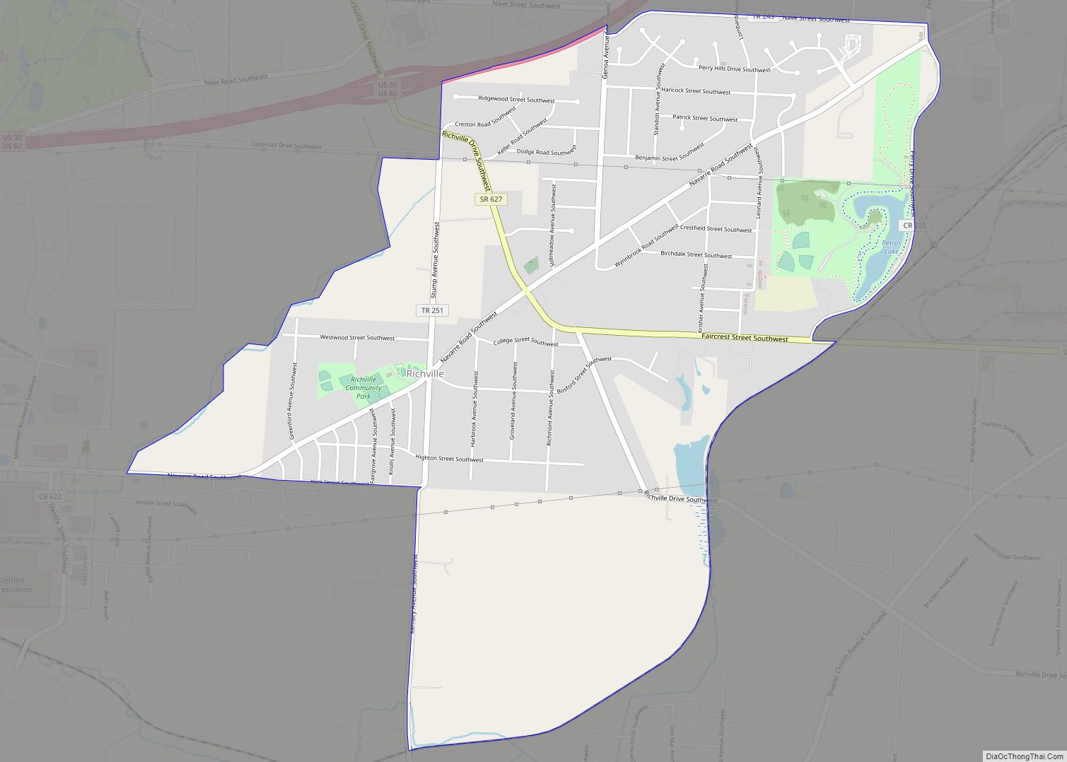Map of Richville CDP, Ohio