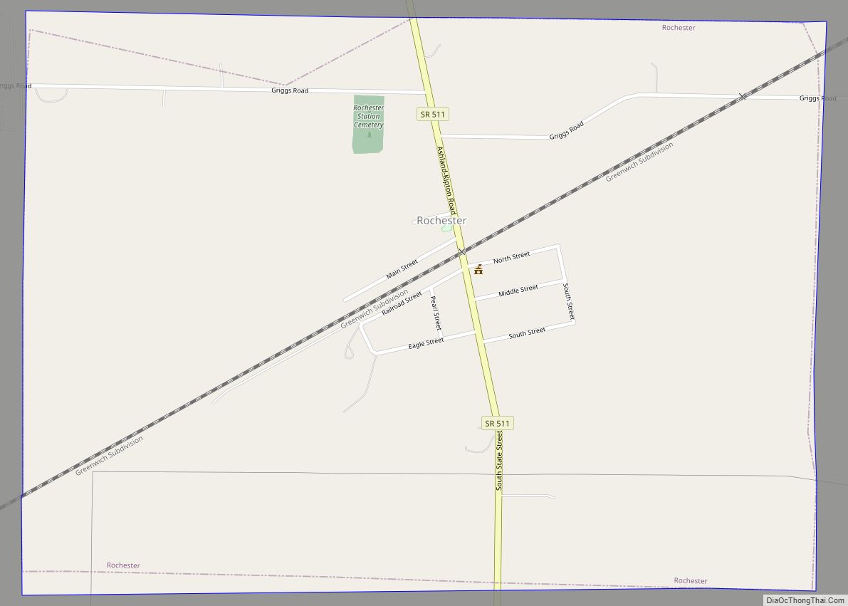 Map of Rochester village, Ohio